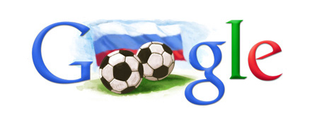 логотип Google з російським прапором